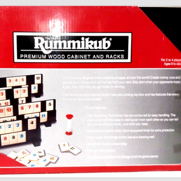 Rummikub Pramium Wood Game with Cabinet & Racks in original packaging EX… - Picture 5 of 5